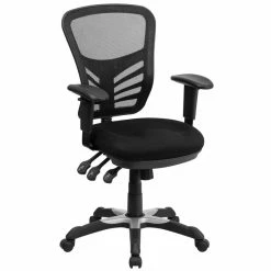 Best Sale 🔥 Flash Furniture Mid-Back Mesh Office Chair In Black 👏