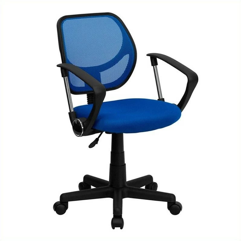 Wholesale โจ Flash Furniture Mid Back Mesh Office Swivel Chair With Arms In Blue ๐ 3 Wholesale โจ Flash Furniture Mid Back Mesh Office Swivel Chair With Arms In Blue ๐