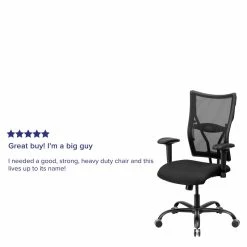 Budget โ๏ธ Flash Furniture Hercules Mesh Office Chair With Arms In Black ๐งจ 19 Budget โ๏ธ Flash Furniture Hercules Mesh Office Chair With Arms In Black ๐งจ -Deals Writing Desks Store 457683 3 L