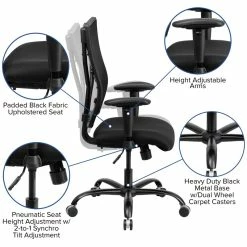 Budget โ๏ธ Flash Furniture Hercules Mesh Office Chair With Arms In Black ๐งจ 20 Budget โ๏ธ Flash Furniture Hercules Mesh Office Chair With Arms In Black ๐งจ -Deals Writing Desks Store 457683 4 L