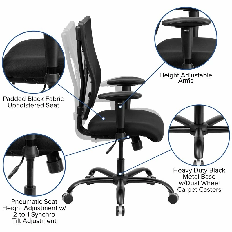 Budget โ๏ธ Flash Furniture Hercules Mesh Office Chair With Arms In Black ๐งจ 9 Budget โ๏ธ Flash Furniture Hercules Mesh Office Chair With Arms In Black ๐งจ - Image 7