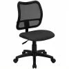 Wholesale 🥰 Flash Furniture Mid Back Mesh Office Swivel Chair With Gray Fabric Seat 😉 -Deals Writing Desks Store 461345 L