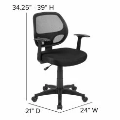 Best reviews of 🔥 Flash Furniture Mid-Back Mesh Computer Office Chair In Black 🔥 -Deals Writing Desks Store 461350 20 L