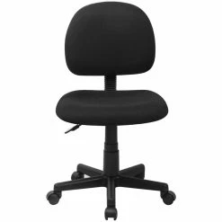 Best Pirce 🌟 Flash Furniture Armless Ergonomic Office Swivel Chair In Black 🔔 -Deals Writing Desks Store 462181 1 L