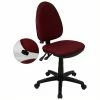 Best deal 😀 Flash Furniture Mid-Back Task Office Chair Support In Burgundy ✨