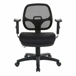 Discount 🧨 Office Star Ergonomic Task Office Chair With Adjustable Arms In Coal Black 🎁 -Deals Writing Desks Store 472665 3 L