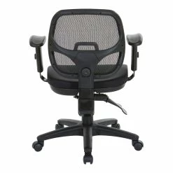 Discount 🧨 Office Star Ergonomic Task Office Chair With Adjustable Arms In Coal Black 🎁 -Deals Writing Desks Store 472665 4 L