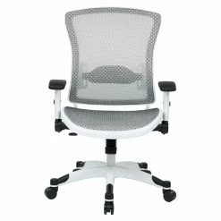 Coupon 🔔 Office Star Managers White Office Chair With Padded Mesh Seat 🥰 -Deals Writing Desks Store 472673 2 L