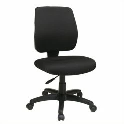 Best reviews of 😉 Office Star Task Office Chair With Ratchet Back Height Adjustment In Coal Black Fabric 👏