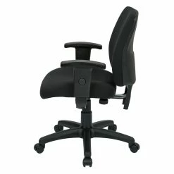 Flash Sale 🥰 Office Star Deluxe Task Office Chair With Ratchet Back Height In Coal Black Fabric ❤️ -Deals Writing Desks Store 472689 1 L