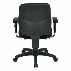 Flash Sale 🥰 Office Star Deluxe Task Office Chair With Ratchet Back Height In Coal Black Fabric ❤️ -Deals Writing Desks Store 472689 2 L