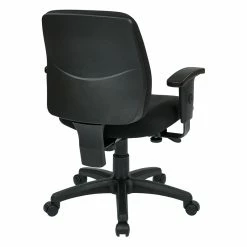 Flash Sale 🥰 Office Star Deluxe Task Office Chair With Ratchet Back Height In Coal Black Fabric ❤️ -Deals Writing Desks Store 472689 5 L
