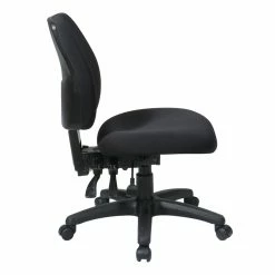 Top 10 🔥 Office Star Mid Back Dual Function Ergonomic Office Chair In Coal Black Fabric 🎁 -Deals Writing Desks Store 472690 2 L