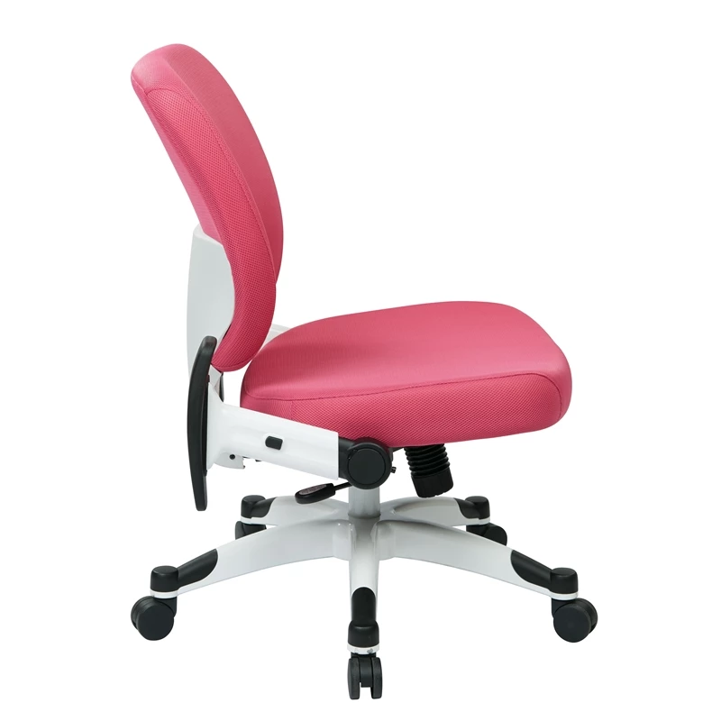 Budget 😀 Office Star White Frame Pink Managers Chair With Mesh Fabric Seat And Back With Flip Arms ✔️ 5 Budget 😀 Office Star White Frame Pink Managers Chair With Mesh Fabric Seat And Back With Flip Arms ✔️ - Image 3