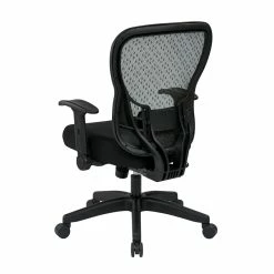 Flash Sale 👍 Office Star SpaceGrid Back Office Chair With Flip Arms In Black Fabric ✨ -Deals Writing Desks Store 472708 8 L