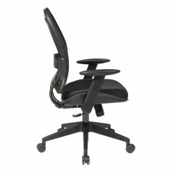 Outlet ✨ Office Star AirGrid Back And Mesh Fabric Seat Office Chair In Black 🧨 -Deals Writing Desks Store 472714 3 L