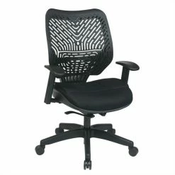 Best Sale 👏 Office Star Unique Self Adjusting Ice SpaceFlex Black Fabric Back Managers Chair 😍