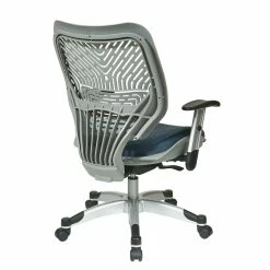 Coupon 💯 Office Star Fog Gray With Blue Seat SpaceFlex Back Managers Chair 👏 -Deals Writing Desks Store 472775 2 L