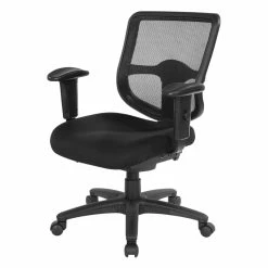 Discount 🔔 Office Star Ergonomic Task Office Chair With ProGrid Back In Coal Black Fabric ⭐ -Deals Writing Desks Store 472783 5 L