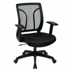 Best reviews of 😍 Office Star Black Screen Mesh Back And Fabric Seat With Height Adjustable Arms ❤️