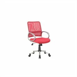 Flash Sale 🎉 Boss Office Products Mesh Back With Pewter Task Office Chair In Red 👍