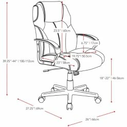 Flash Sale ❤️ CorLiving Faux Leather Managerial Office Chair In Black 😀 -Deals Writing Desks Store 503363 3 L