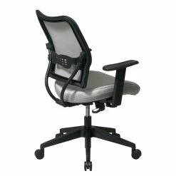 Best deal 🔥 Office Star Deluxe Chair With Shadow Gray VeraFlex Back And Fabric Seat 🤩 -Deals Writing Desks Store 59797 7 L