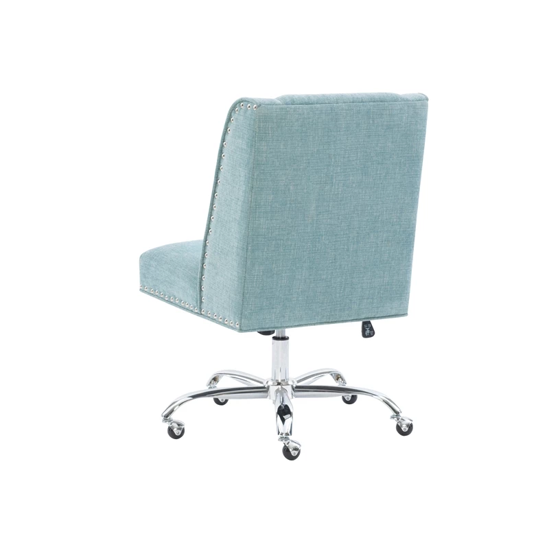 Top 10 💯 Linon Draper Wood Upholstered Office Chair In Aqua Blue ✔️ 7 Top 10 💯 Linon Draper Wood Upholstered Office Chair In Aqua Blue ✔️ - Image 5