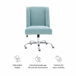 Top 10 💯 Linon Draper Wood Upholstered Office Chair In Aqua Blue ✔️ 36 Top 10 💯 Linon Draper Wood Upholstered Office Chair In Aqua Blue ✔️ -Deals Writing Desks Store 638242 22 L